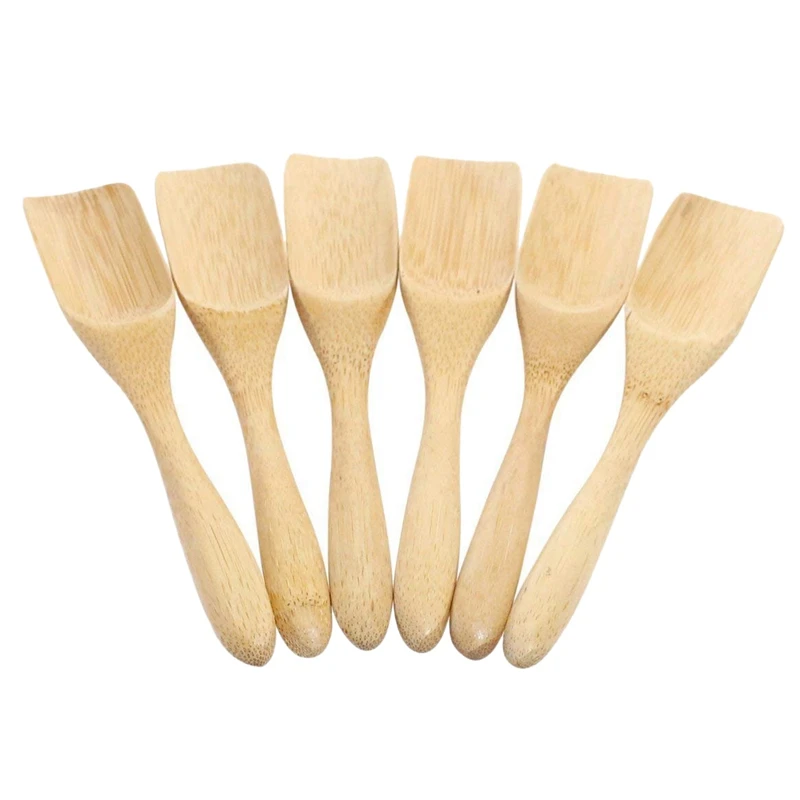 

Lightweight Natural Bamboo Wood Tea Spoon Bamboo Spoon Honey Spoon Tea Spoon Pollen Spoon Tea Spoon Set-6 Pack