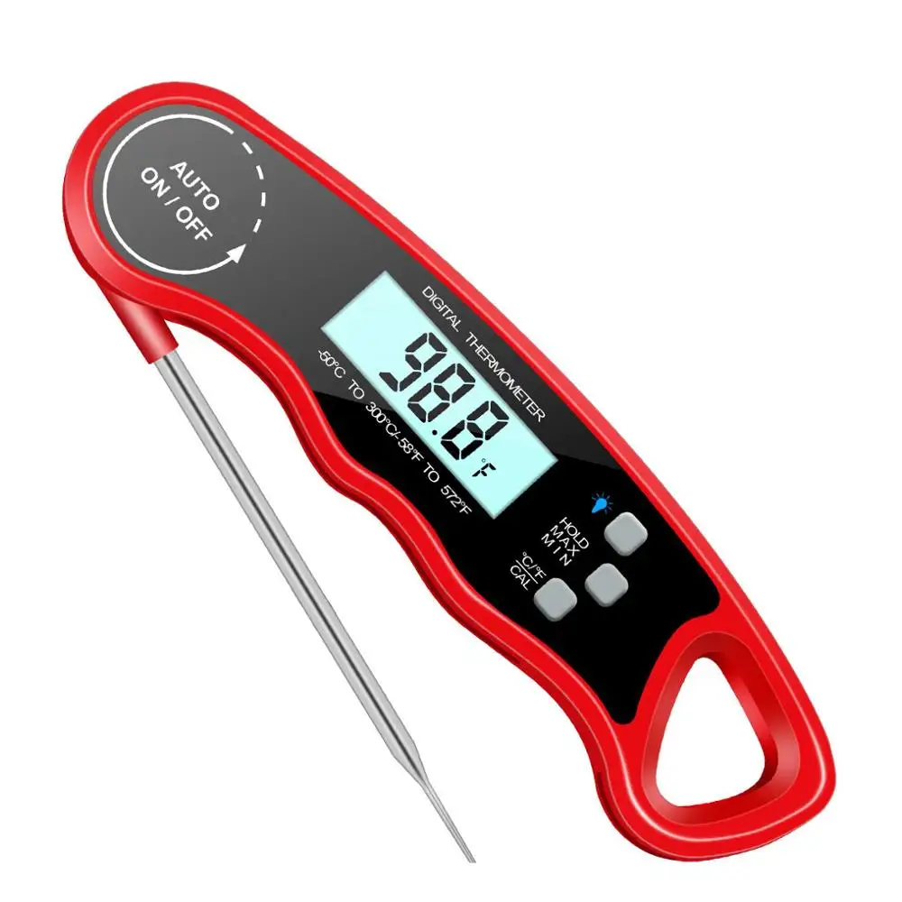 

RASABOX - Instant Read Meat Thermometer - Best Waterproof Ultra Fast Thermometer with Backlight & Calibration