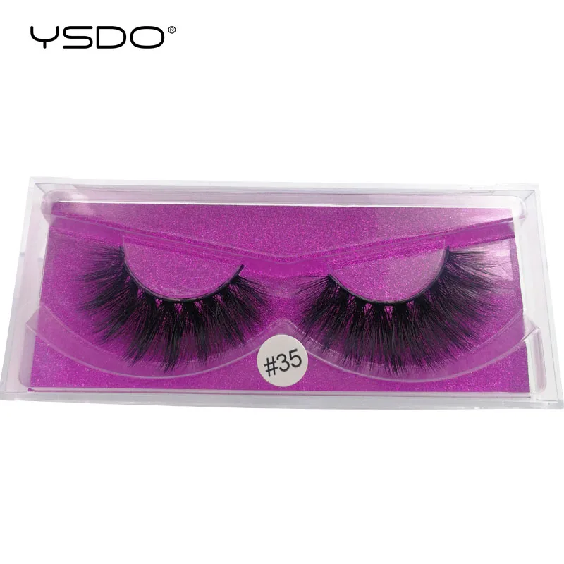 W35P YSDO 1 пара норковых ресницы maquillaje драматические ресницы натуральные накладные ресницы объем 3d норковые ресницы макияж искусственные накладки - Цвет: W35P