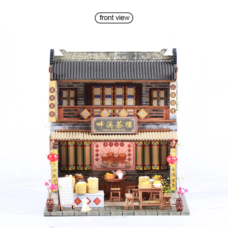 Кукольный дом в китайском стиле миниатюрные строительные наборы DIY кукольный домик деревянный дом мебель игрушки для детей подарки на день рождения