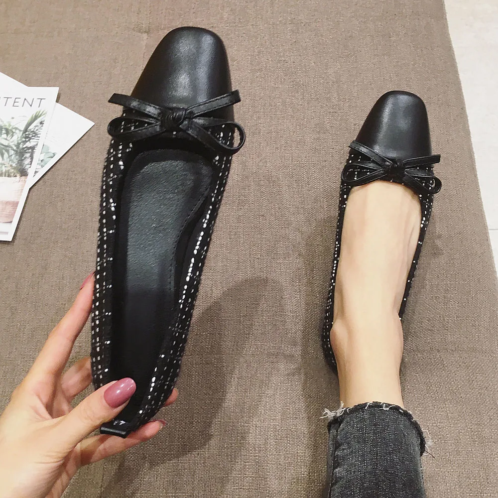 

2020 Spring Autumn Women Shoes Brand Women Ballet Flats Bowtie Slip-On Shallow Office Ladies Work Shoes Footwear Females Shoes