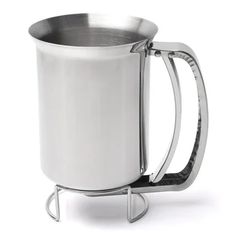 

Stainless Steel Donut Cupcake Waffle Batter Funnel Pancake Dispenser Maker Kitchen Supplies Cake Tools 105 x 162 mm TB Sale