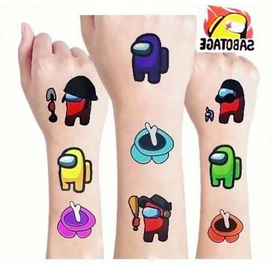 Pegatinas de tatuaje de Anime para niños y niñas, juguetes de dibujos animados, regalo de cumpleaños para niños y niñas