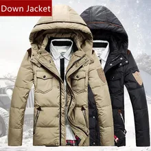 Новинка, зимние мужские куртки с капюшоном на утином пуху, мужские лоскутные толстые пуховые пальто, мужские Модные Качественные пальто, сохраняющие тепло верхняя одежда
