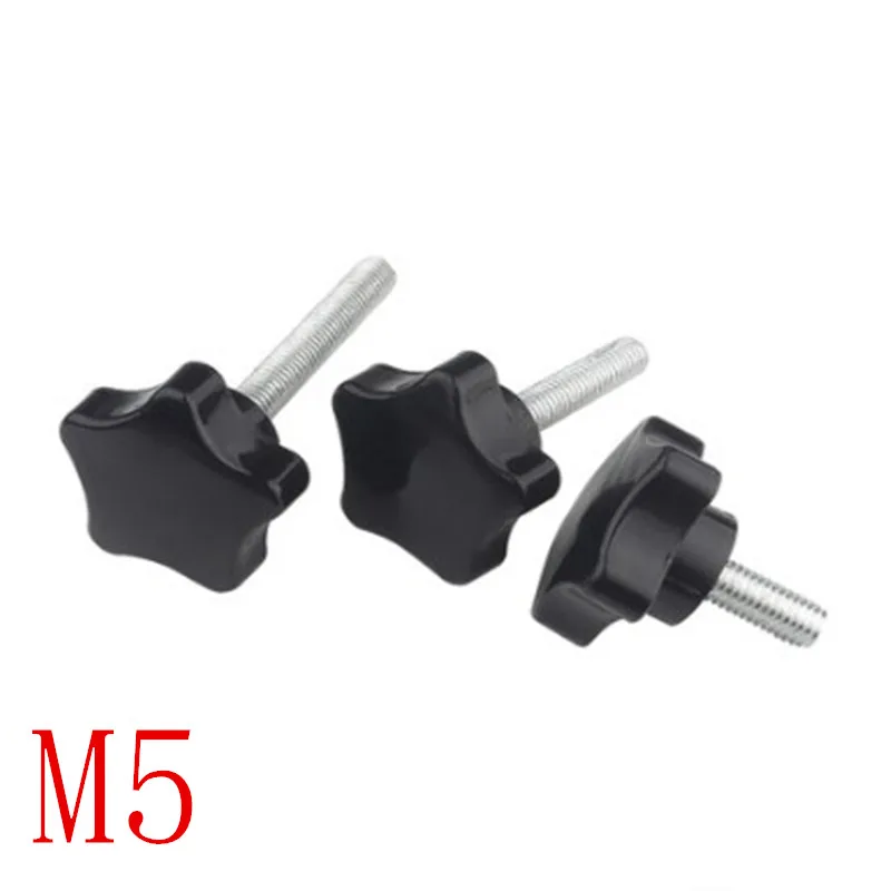 5pcs knob screw M5*12/16/20/25/30/35/40 Bakelite Hand Tighten Screw Handle Star Hand Knob