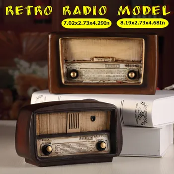

Europe style Resin Radio Model Retro Nostalgic Ornaments Vintage Radio Craft Bar Home Decor Accessories Gift Antique Imitation