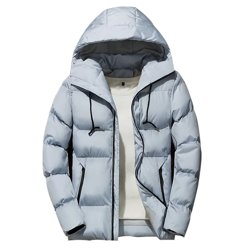 

Men's Winter Warm Parkas Jackets Coats Casual Warm Hooded Sweatwears Male Daily Homme Long Sleeve Coats Fashion Cotton Parkas