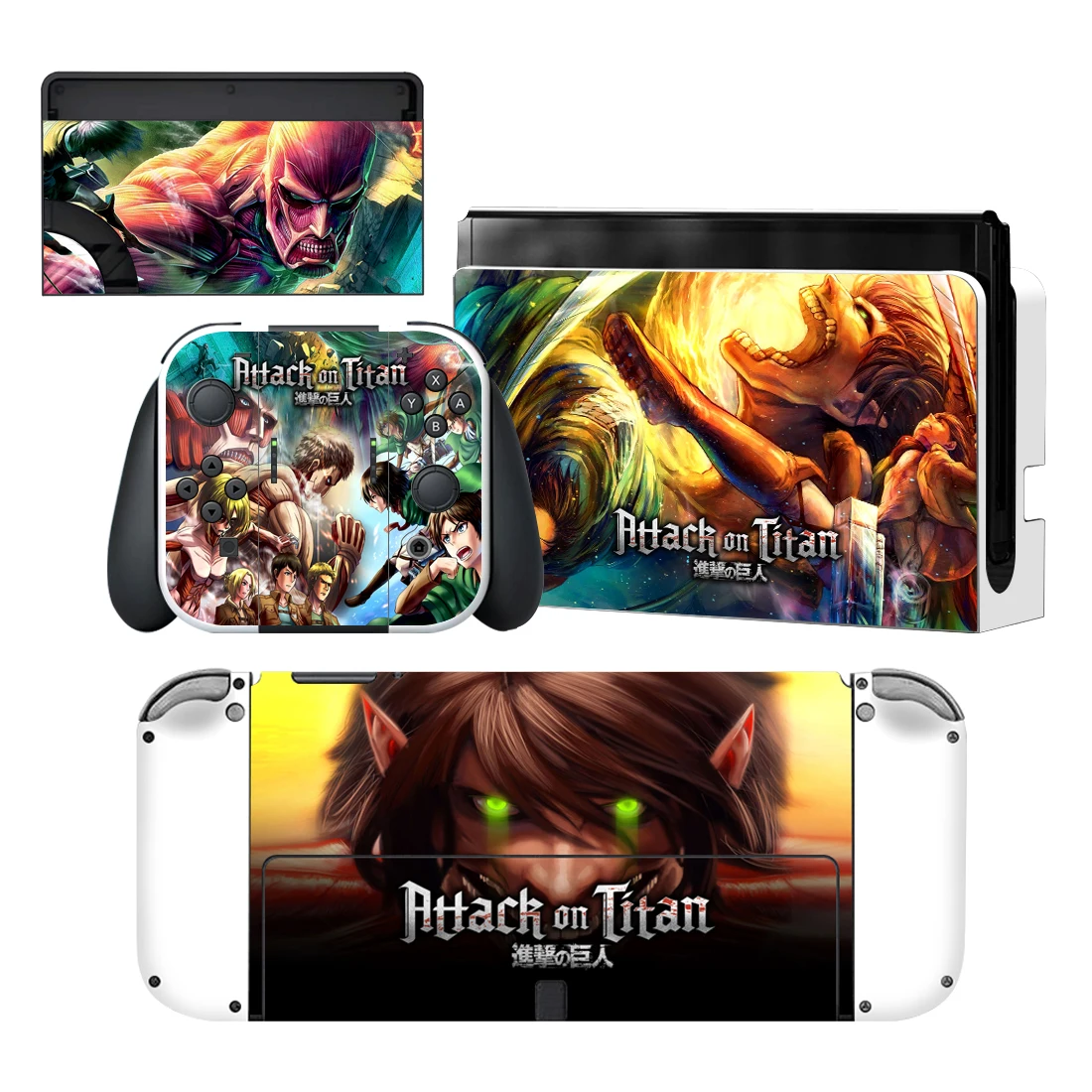 Attack On Titan Nintendoswitch Skin Cover Sticker Decal for Nintendo Switch OLED Console Joy-con Controller Dock Skin Vinyl 