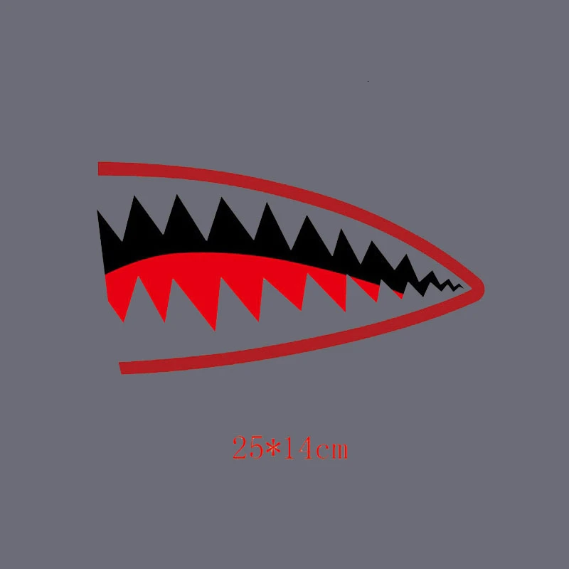 Крутые нашивки серии Shark в стиле панк, аксессуары для передачи железа, наклейки на тепло, наклейки для платьев, футболки, украшения - Цвет: N3-TH0149