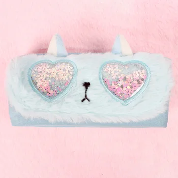 

Cute Plush Pencil Case Kawaii Cartoon Pencil Bag Large Capacity Pen Case For Girls Gifts School Office Supplies Stationery