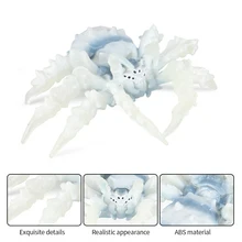 

Simulation Ice Spider Plastic Tricky Insect PVC Animal Model Rain Forest Spider Figures Collection Toys for Decorative Ornaments