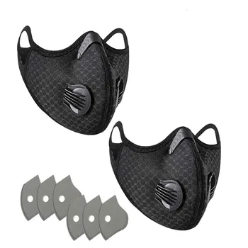 

2pcs Respirator Facemask 6pcs 4 ply filter masker face maskswashable and reusable Protective Maks Face Respirator masker filter