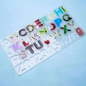 

Crystal Epoxy Resin Mold Alphabet Letter Number Pendants Casting Silicone Mould