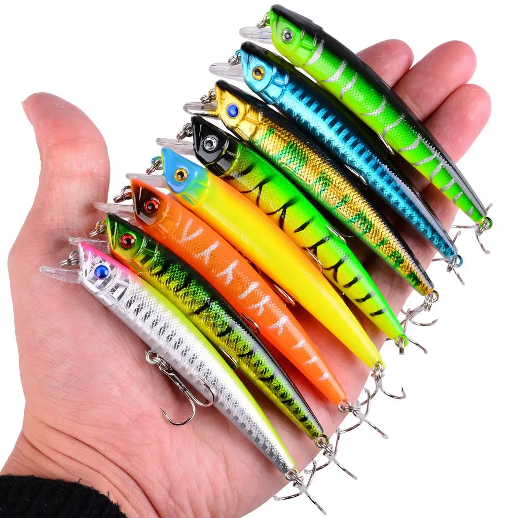 8pc Wobblers Fishing Lures 9.5cm 7.7g Minnow Crankbait Pesca Bass