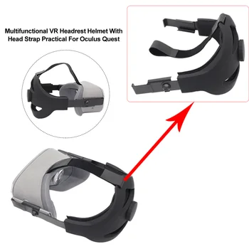 

Soft Multifunctional Upgrade Pad VR Headrest Helmet With Head Strap Accessories Adjustable Practical Ergonomic For Oculus Quest
