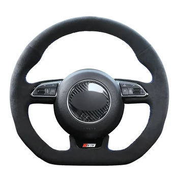 

Black Suede DIY Car Steering Wheel Cover for Audi S1 8X S3 8V Sportback S4 B8 Avant S5 8T S6 C7 S7 G8 RS Q3 8U SQ5 8R