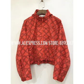 

Women's hooded jacket 2020 summer casual windbreaker jacket printed long sleeve high quality Hooded sports jacket