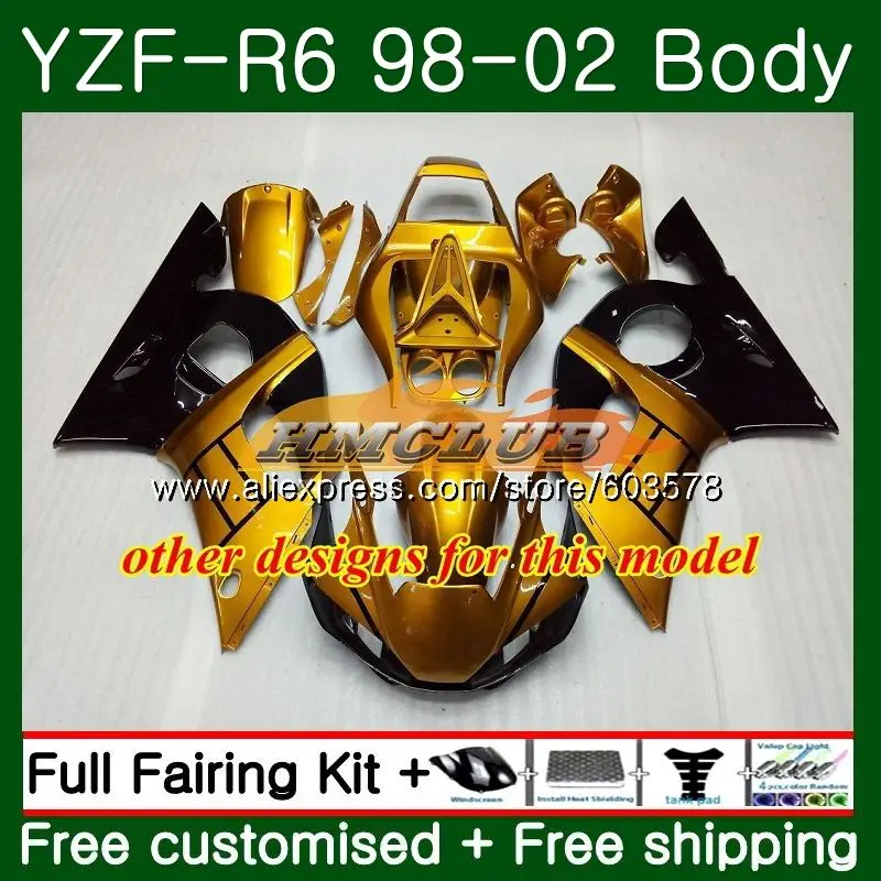 Корпус для YAMAHA YZF600 YZF-R6 1998 1999 2000 2001 2002 53CL. 20 YZF R6 600 R 6 YZF-600 YZFR6 98 99 00 01 02 Металл Зеленый обтекатель