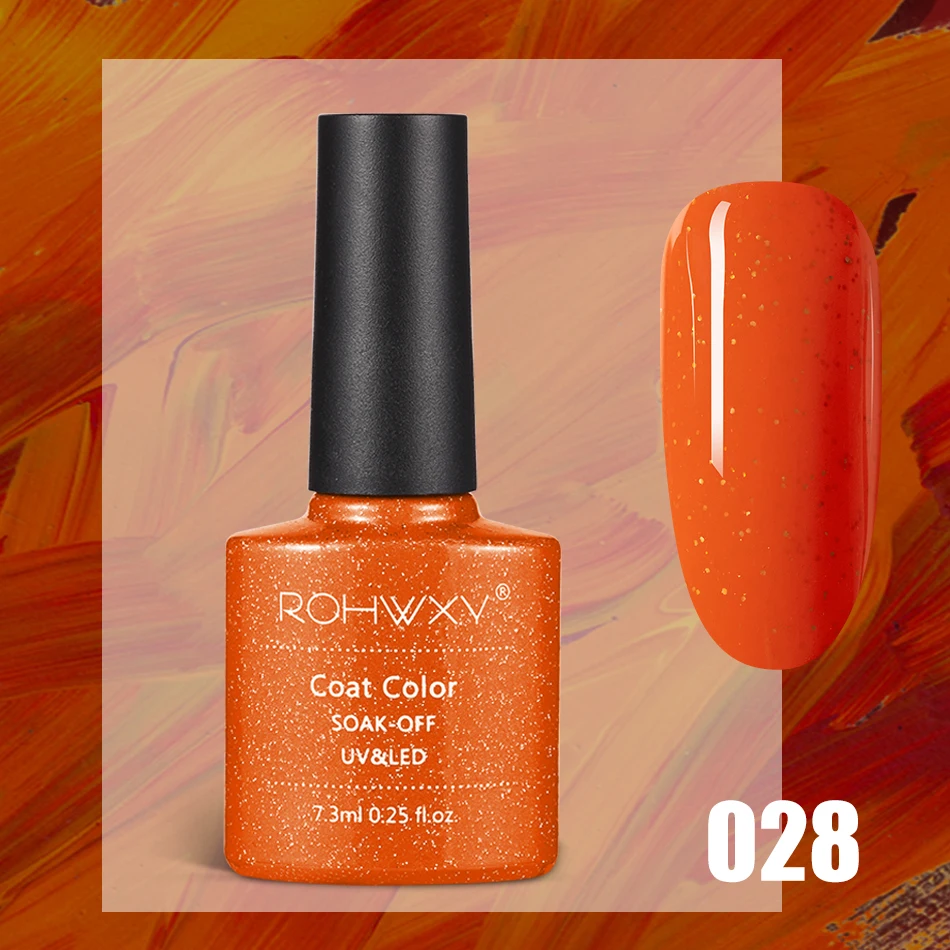 A028 ROHWXY УФ-гель для ногтей Гибридный лак для замачивания ногтей полуперманентный верхний Базовый лак для ногтей все для маникюра Гель-лак - Цвет: A028