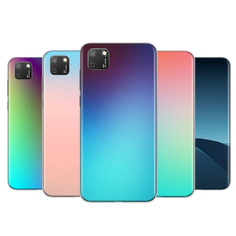 Gradient Color For Honor Play 3E 8S 8C 8X 8A 8 7S 7A 7C MAX Prime Pro 2019 2020 Soft TPU Transparent Phone Case | Мобильные телефоны