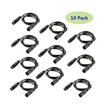 10 Pack 3-Pin Signal XLR Connection DMX Stage Light Cable Wire 6.5ft/2m for Moving Head Light Par Light