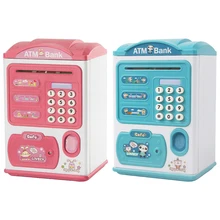 

Fingerprint ATM Machine Piggy Bank Money Coin Saving Safe Box Password Code Piggy Bank Money Safe Box for kids birthdays Gift
