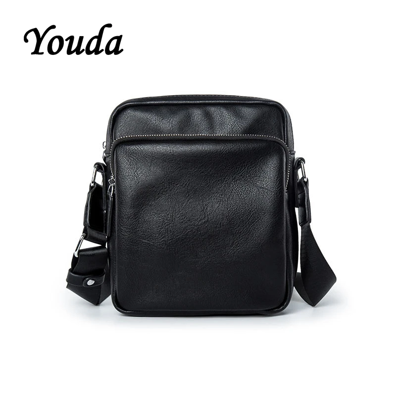 

Youda Fashion Solid Color PU Large Capacity Shoulder Bag Classic Style Crossbody Bags Vintage Casual Unisex Mobile Phone Pouch