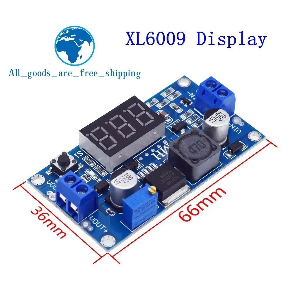 TZT Boost Buck DC-DC, Регулируемый понижающий преобразователь XL6009, модуль питания 20 Вт, 5-32 В, 1,2-35 в