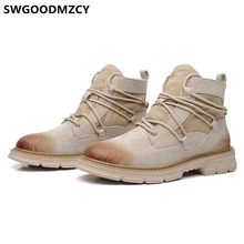 Обувь в стиле милитари; мужские ботинки; ботинки-дезерты из натуральной кожи; армейские ботинки; мужские Ботильоны; Coiffeur; дизайнерская обувь; Мужская обувь высокого качества; Цвет Синий