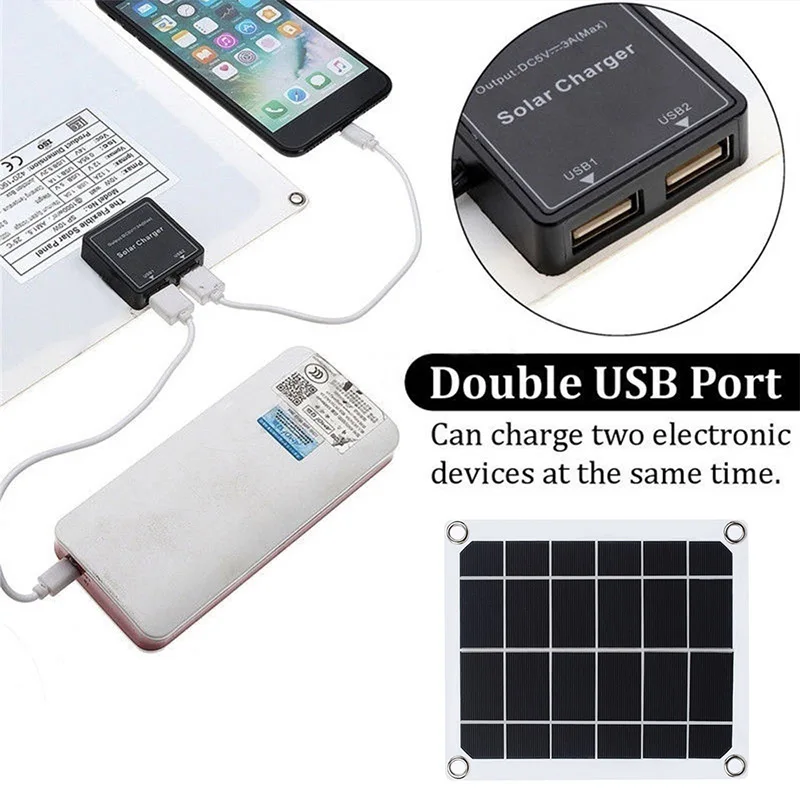 10 Вт DIY многофункциональная солнечная панель Питание регулятор Dual USB кемпинг солнечная энергия, солнечный Панель s для путешествий зарядный Солнечный Системы
