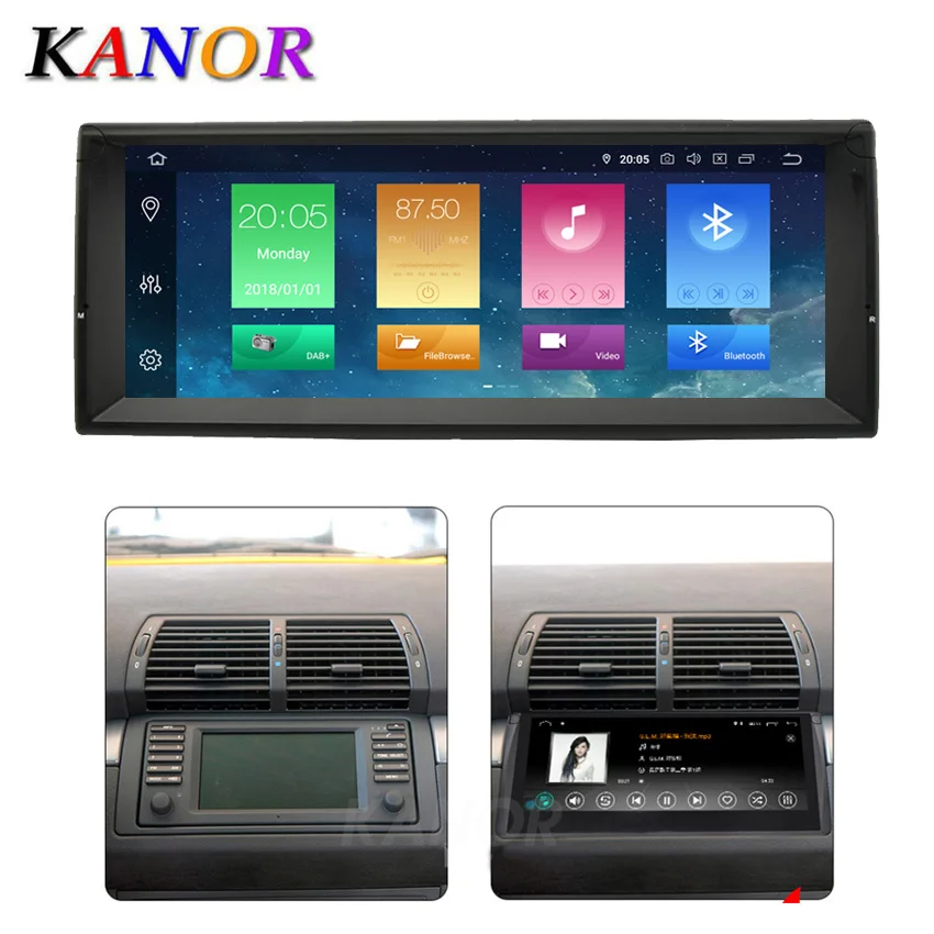 1280*480 10.25 inch Android 9.0 Car Multimedia system For BMW E39 E53 X5 E38 With Autoradio Stereo GPS Navigation System Radio