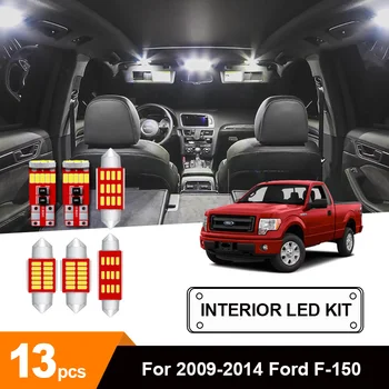 

13pcs Bright Auto Interior LED Light Bulbs White Canbus Kit For 2009-2014 Ford F-150 Map Dome Vanity Mirror Lamp