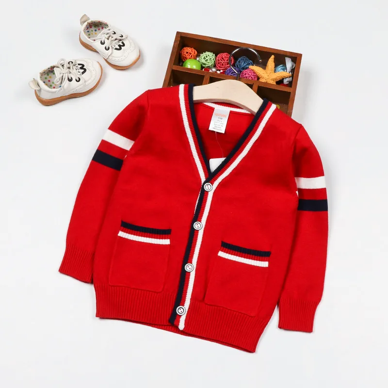 

2019 Autumn Clothing New Style Boys' Sweater Coat Cotton College Style CHILDREN'S Sweater Cardigan Children Childrenswear Fashio