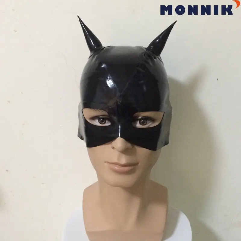 Новинка привлекательная латексная резиновая маска MONNIK с капюшоном для