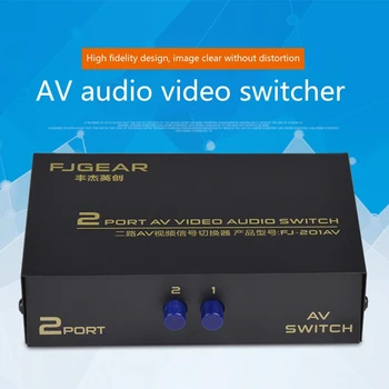 

2 Port AV RCA Switch 2 in 1 out Composite Video L/R Switcher Selector Box for DVD Player SNES N64 PS2/3 Game Consoles