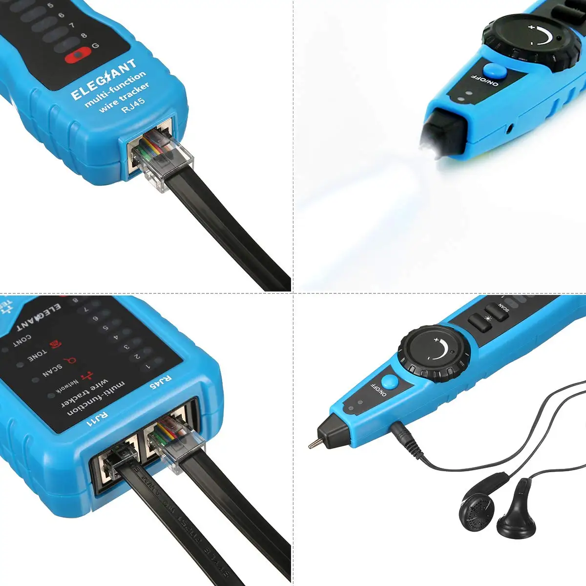 Wire Tracker RJ11 RJ45 Cable Line Finder Multifunction Wire Tracer Ethernet LAN Network Cable Collation Telephone Line Tester,electrician tools