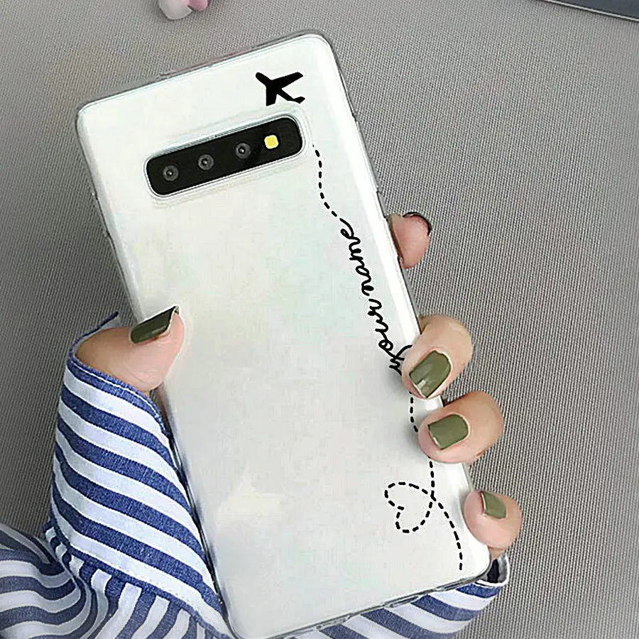 Персонализированный Чехол для Samsung мягкий чехол Galaxy с именем сделай сам Дорожная