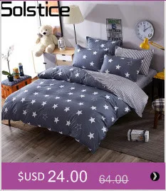 Solstice Домашний текстиль Новый хит продаж кожа-чистые дышащие алоэ хлопковое постельное белье с принтом простыни одеяло наволочка
