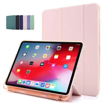 

Tri-Folding Smart Folio Back Tablet Cover Protection Case For Apple iPad Pro 11 2020 2018 1st 2nd Gen Case with Pencil Holder