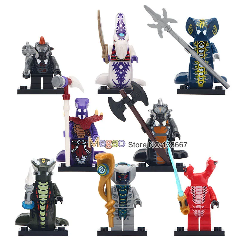 Розовый 10 лотов ниндзя действия кости солдат Frakjaw Garmadon оружие Скелет армии строительные блоки игрушки для детей - Цвет: Розовый