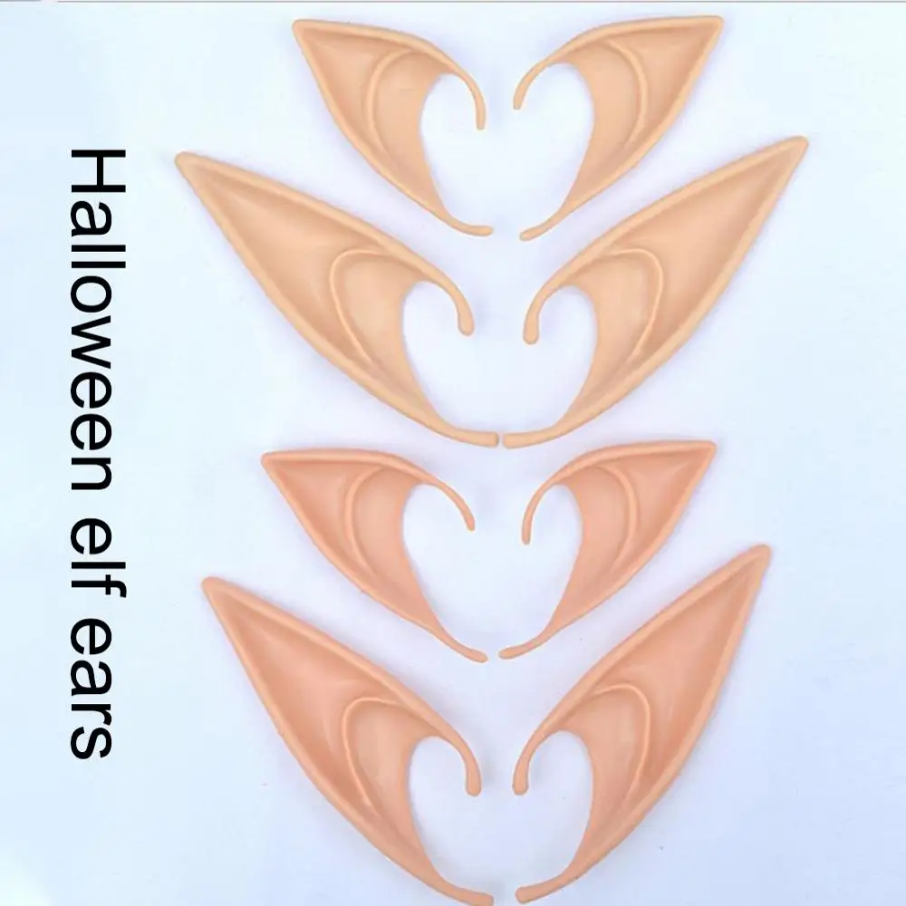 1Pair Christmas Angel Dress Up Elf Ears Fairy Cosplay Accessories Halloween Festive Party Latex Soft Harmless False Props | Дом и сад