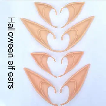 

1Pair Christmas Angel Dress Up Elf Ears Fairy Cosplay Accessories Halloween Festive Party Latex Soft Harmless False Ears Props