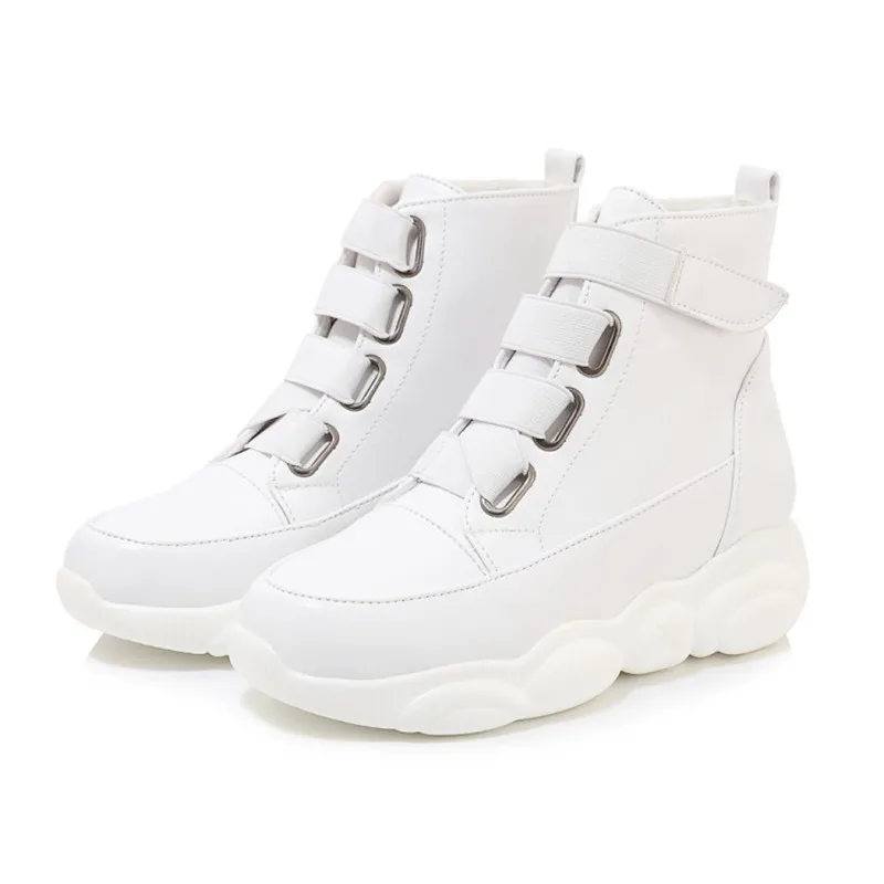 Women's Vulcanize Shoes Comfortable Breathable Fashion Ladies Platform Sneakers Width Lace Up Large Size Boots 33-46 WMXYZQXD