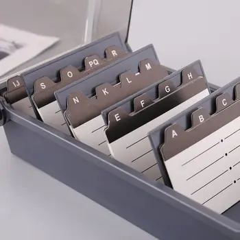 

Large Capacity Splitter Index Tabs Business Card Holder Name Card Storage Box Organizer Case 090F