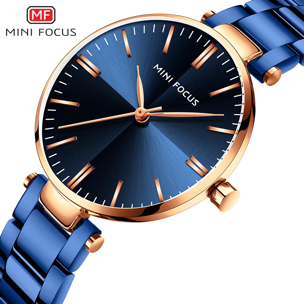 MINIFOCUS женские часы люксовый бренд модные повседневные женские часы Wome's кварцевые с бриллиантами дамский браслет наручные часы для женщин