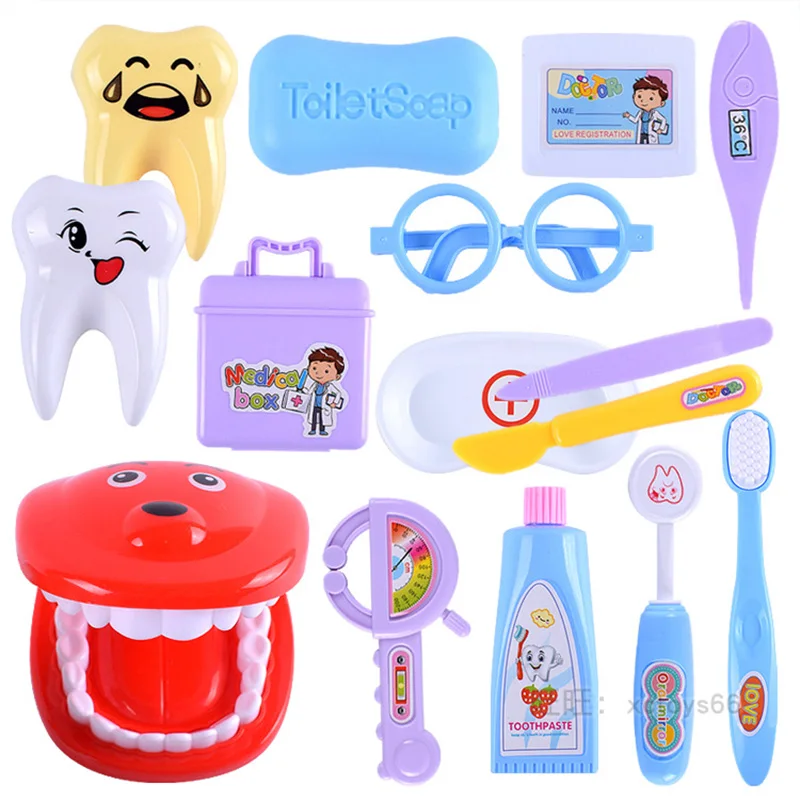 

Pretend Play Doctor Toys Plastic Kids Educational Games Crocodile Dentist Medical Kit Tool Baby Set Toys For Children Boy Girl