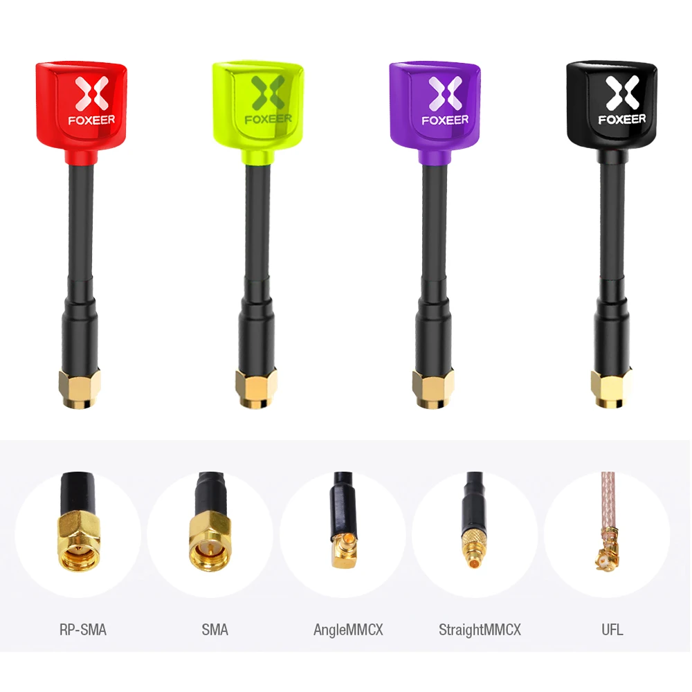 

Original Foxeer Lollipop 3 V3 Antenna 5.8G 2.3Dbi TX RX RHCP FPV SMA RPSMA UFL Straight/Angle MMCX 7.2g FPV Antenna For RC Drone