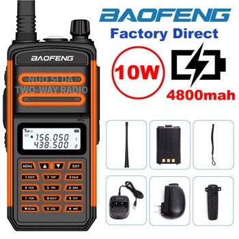 

100% Original BaoFeng S5 Plus two way radio 10W 25km VHF UHF Portable ham CB radio ip67 Waterproof long range walkie talkie