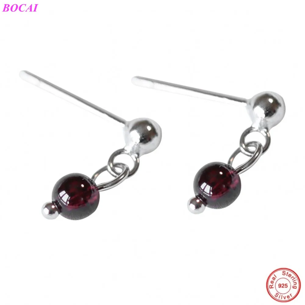 BOCAI s925 стерлингового серебра женские серебряные серьги модное ювелирное изделие
