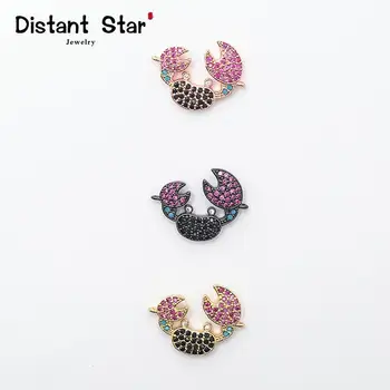 

Brass Jewelry Connector Zircon Necklace Bracelet Diy Mini Connector Jewelry Making Crab Constellation